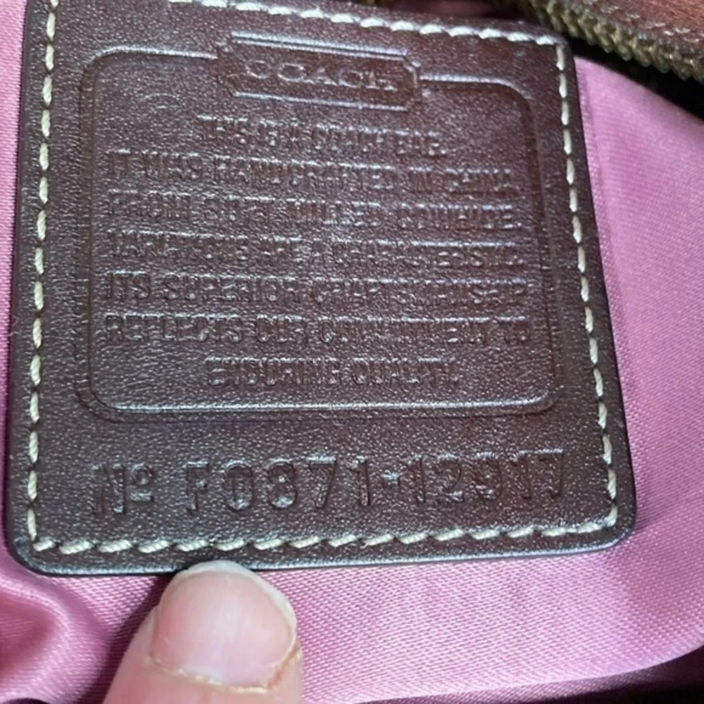 Coach brown pebbled leather pleated bag